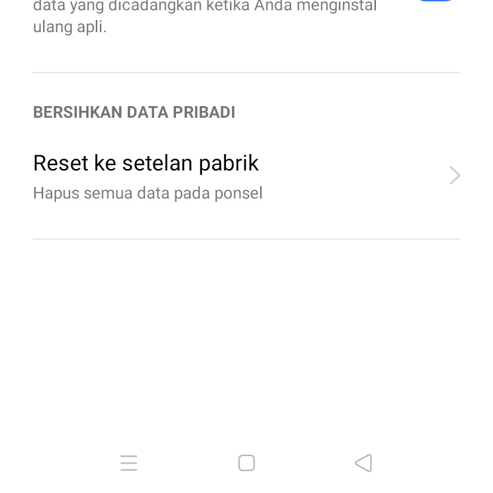 Setelan Pabrik