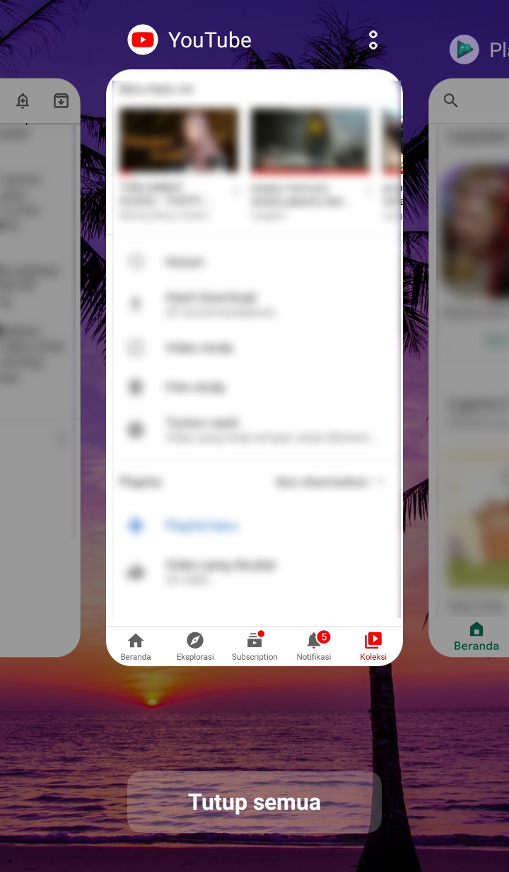 Multitasking Recent Apps