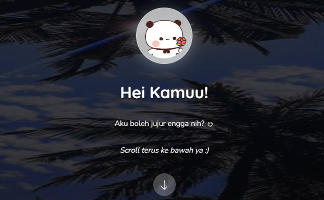 Script HTML Bucin Hei Kamuu! Kamu Mau Gak Jadi Pacar Aku