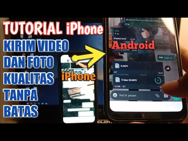 mengirim foto iphone ke android