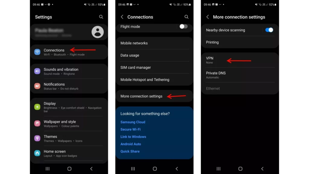 setting VPN di Android